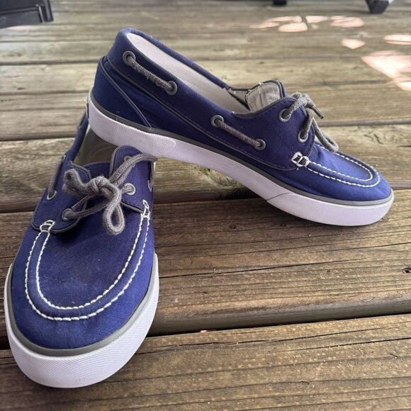 Polo Ralph Lauren‎ Navy Canvas Loafers In A Men's Size 8.5D - Picture 2 of 6